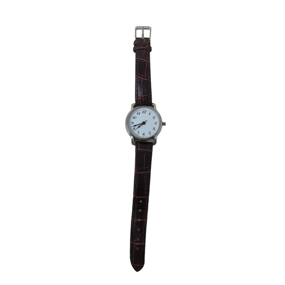 Women's Toni Wristwatch Stainless Steel with Brown Faux Leather Band - Picture 1 of 5